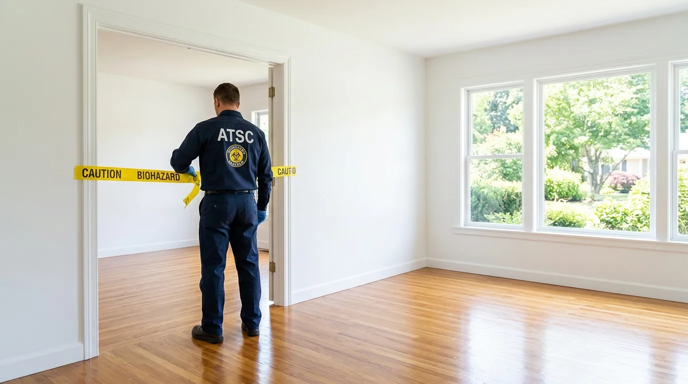 Certified biohazard cleanup crew performing Trauma Scene Cleanup in Coral Gables
